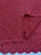 Гипюр Марсель с пайетками - бордовый