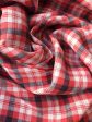 Лён в красную клетку Арт. 005355