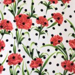 Шифон цветной — цветы на жёлтом