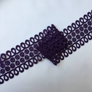 Кружево плетеное-фиолетовое - Ширина 7 см.