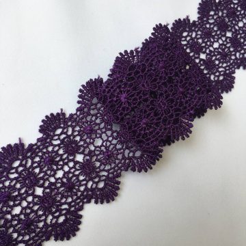 Кружево плетеное-фиолетовое - Ширина 6 см.