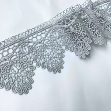 Кружево плетеное-серое - Ширина 8 см.