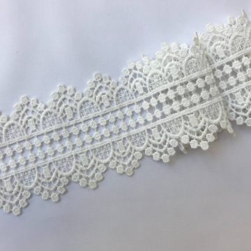 Кружево плетеное-молочное - Ширина 7 см.