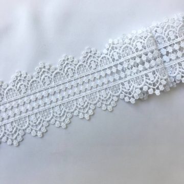 Кружево плетеное-белое - Ширина 7 см. Кружево плетеное-белое - Ширина 7 см.