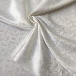 Подкладка жаккардовая с вискозой-Пейсли теплый белый.