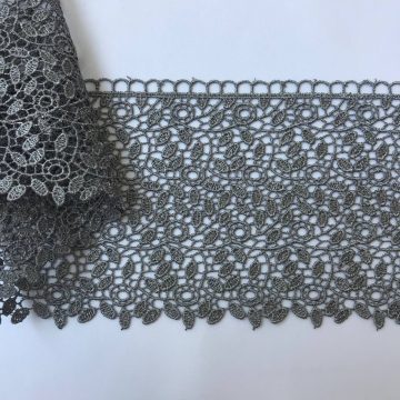 Кружево плетеное-серое