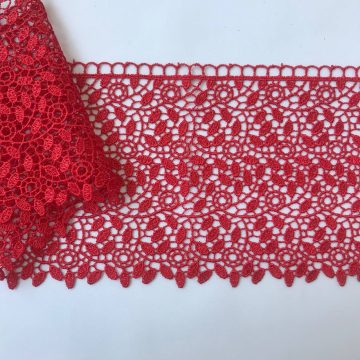 Кружево плетеное-красное