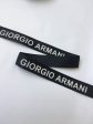 Тесьма репсовая-логотип Giorgio Armani. Ширина 25 мм.