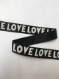 Тесьма репсовая -love. Ширина 25 мм.