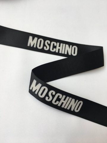 Тесьма репсовая-логотип Moschino Ширина 25 мм.