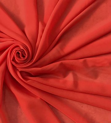 Шифон однотонный-красно-оранжевый.