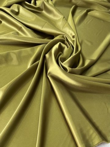 Атлас стрейч - оливковый.