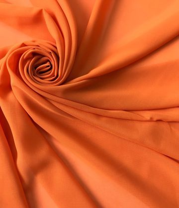 Шифон однотонный-морковный.
