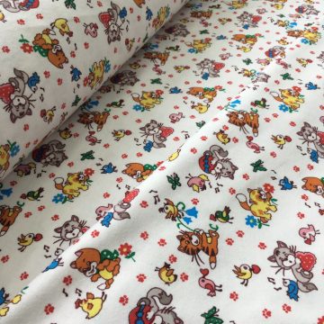 Фланель 180 см котики и птички