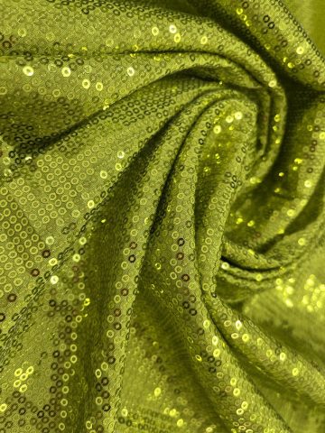 Пайетки на трикотаже-олива