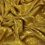 Пайетки на трикотаже-жёлтые