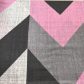 Бязь 220 см - Геометрия серо-розовая