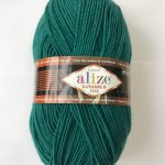 Пряжа Alize Lanagold Fine –античный зелёный