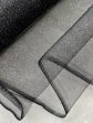 Фатин с блёстками средней жесткости, чёрный с серебром