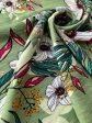 Американский лён - белые цветы на фисташковом фоне