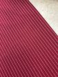 Лён костюмный - полоска на красном