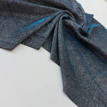 Трикотаж с люрексом и глиттером хамелеон-голубой