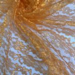 Кружевное полотно Арт.000961 оранжевое