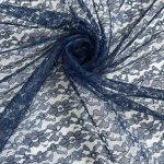 Кружевное полотно Арт.000961 темно-синее