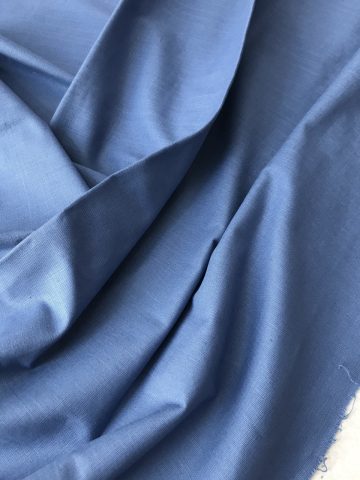 Лён с хлопком “Офис стрейч” – джинсовый