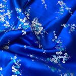 Китайский шёлк - василёк Цветочный принт