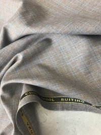 Костюмная Роскошь – кофейная с серой нитью