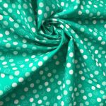 Поплин – ментоловый в горох