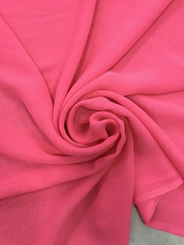 Шифон шёлк ярко-розовый