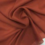 Шифон шёлк кирпичный