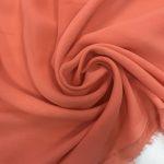 Шифон шёлк кораллово-оранжевый