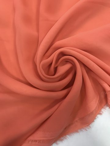 Шифон шёлк кораллово-оранжевый