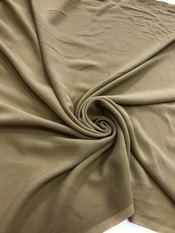 Шифон шёлк тёмно-песочный