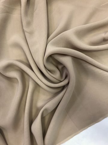 Шифон шёлк серо-бежевый