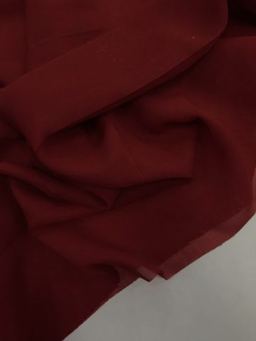 Шифон шёлк тёмно-красный