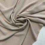 Шифон шёлк кремово-коричневый