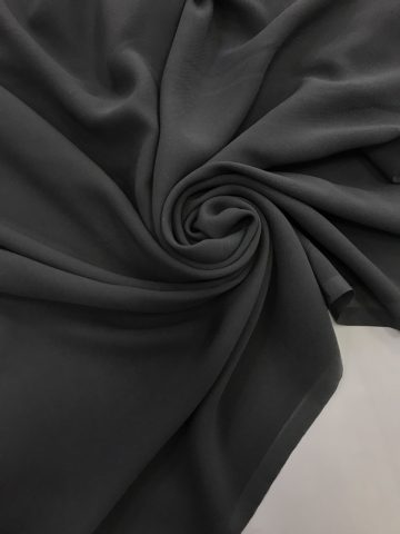 Шифон шёлк зеленовато-серый