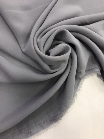 Шифон шёлк стальной