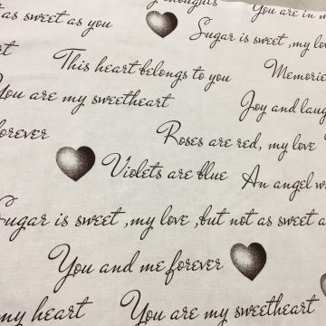 Бязь РФ 220 см – Романтическая записка