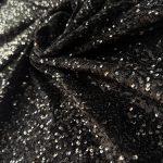 Бархат с пайетками - чёрный