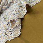 Кружевное полотно с хлопком Плуто-горчица