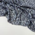 Пайетки на сетке Лиана — серый