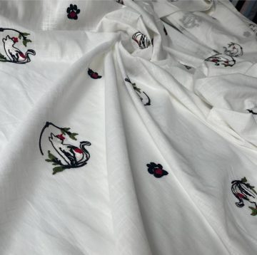 Хлопок с вышивкой