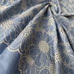 Хлопковое шитье Лакшери-голубое