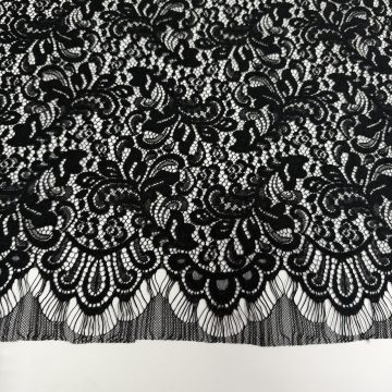 Кружево Шантильи черное — купон 145×150 см