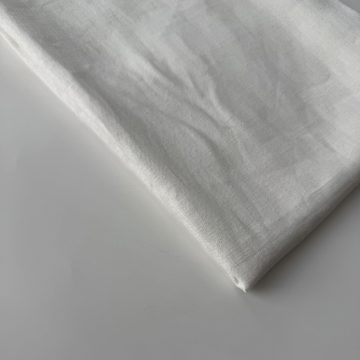 Лён с вискозой плательный-теплый белый